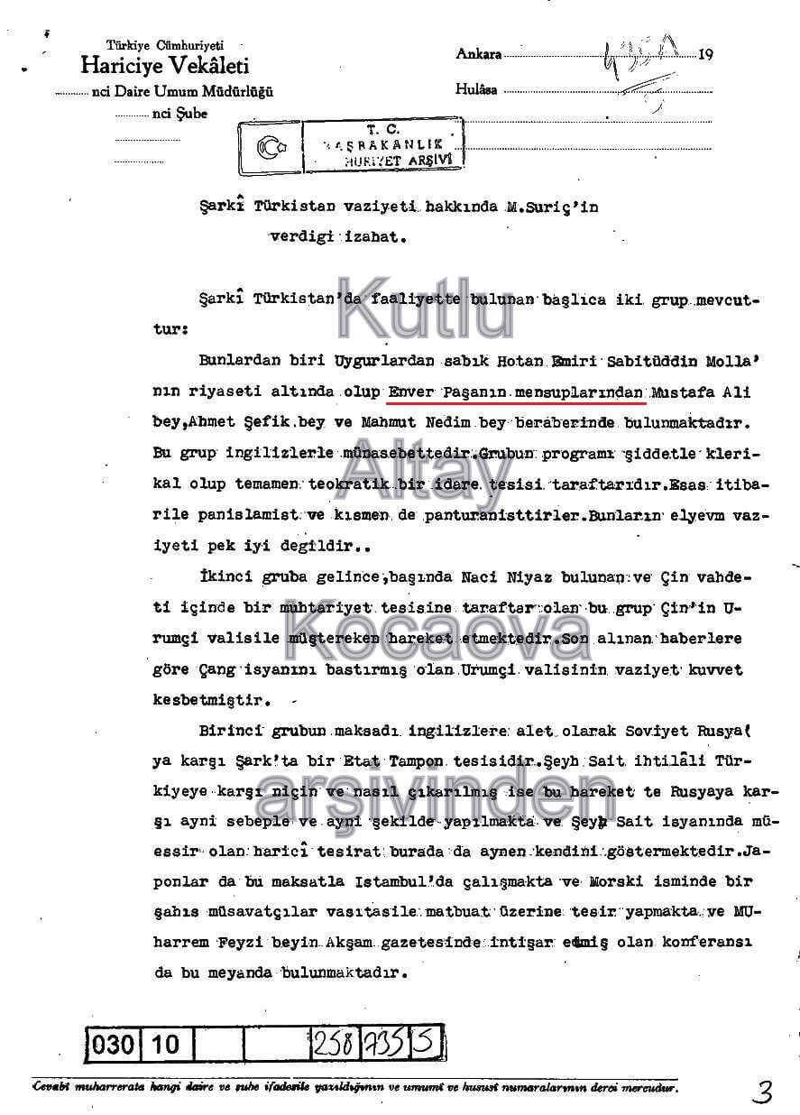 dogu turkistan belgeler2 Doğu Türkistan Yalnızlığı